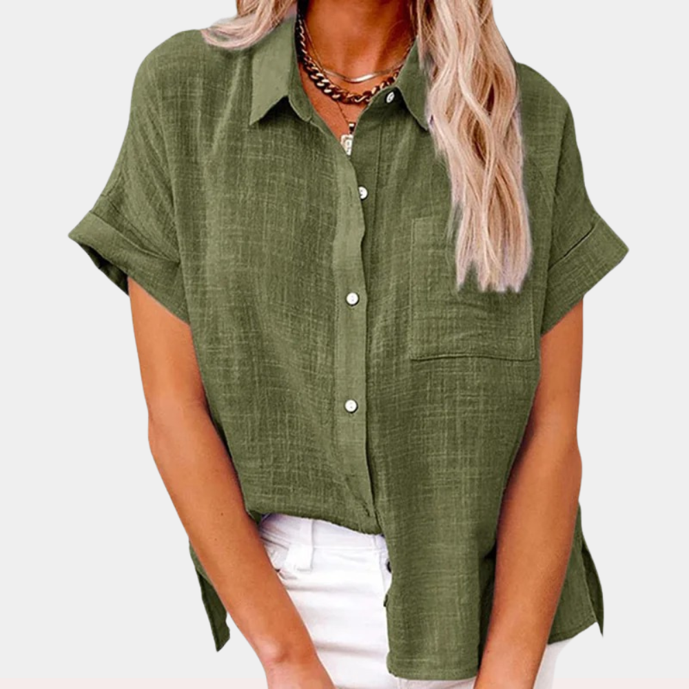 Button Front Blouse