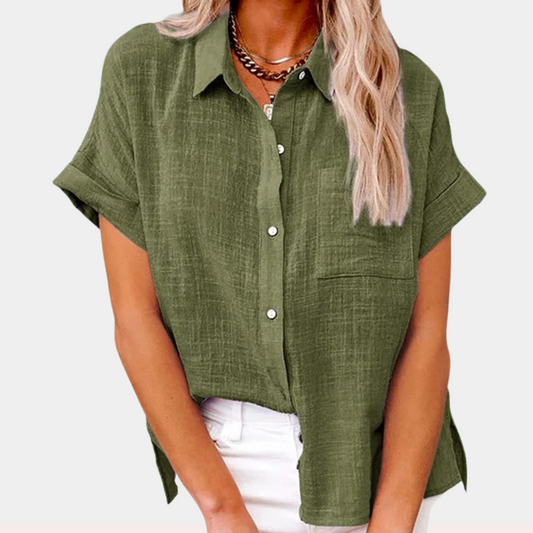 Button Front Blouse