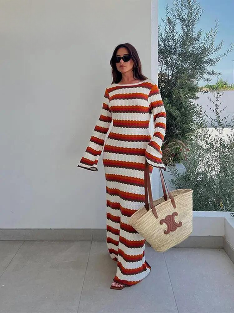 Cotton Knit Maxi Dress
