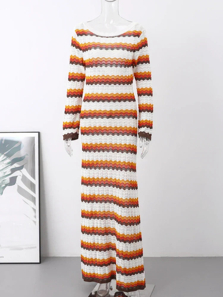 Cotton Knit Maxi Dress