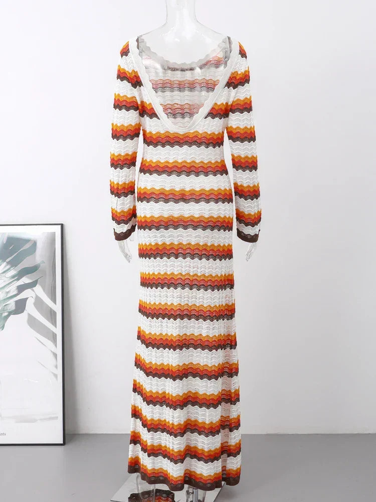 Cotton Knit Maxi Dress