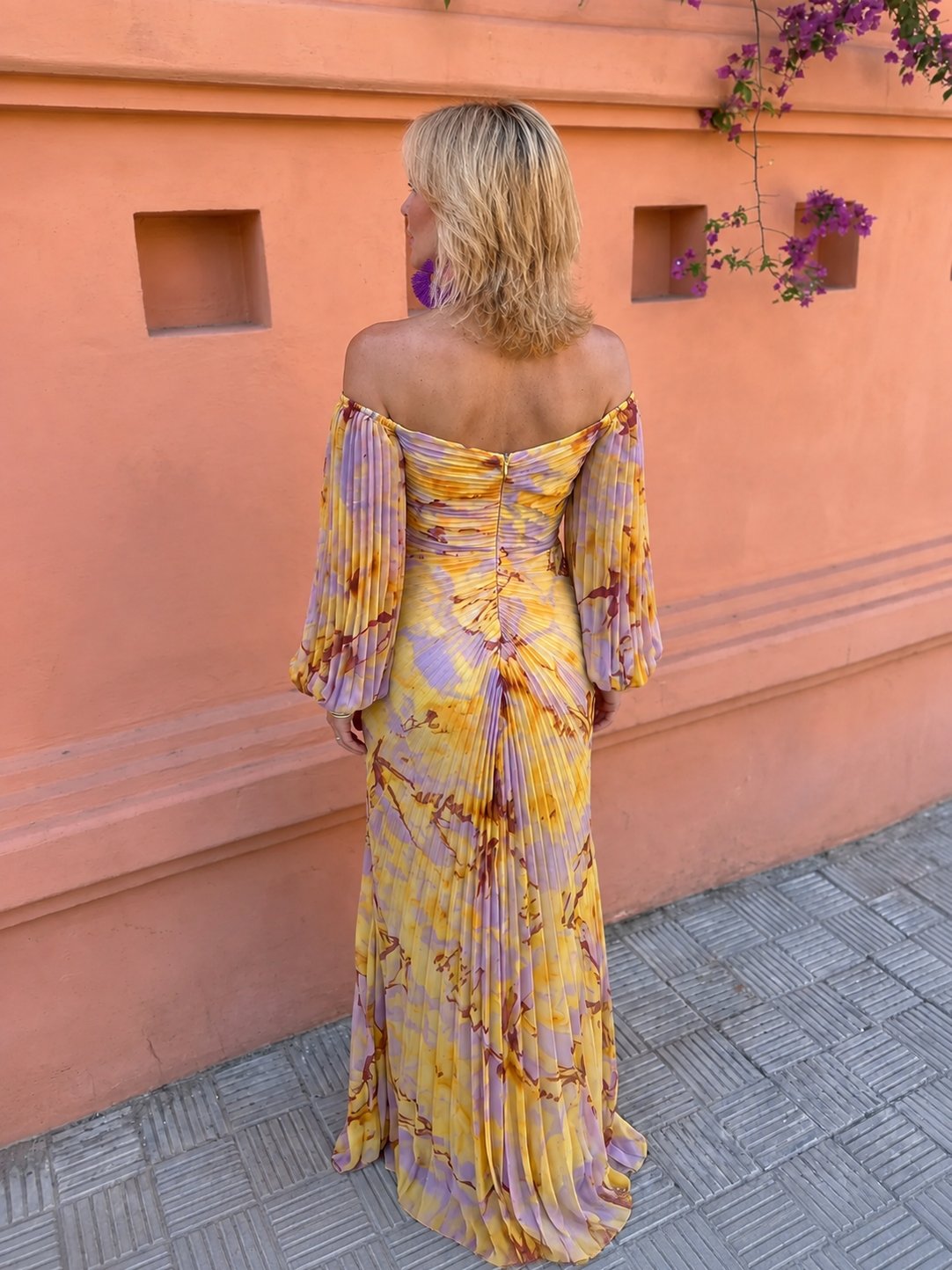 Floral Deep-V Maxi Dress