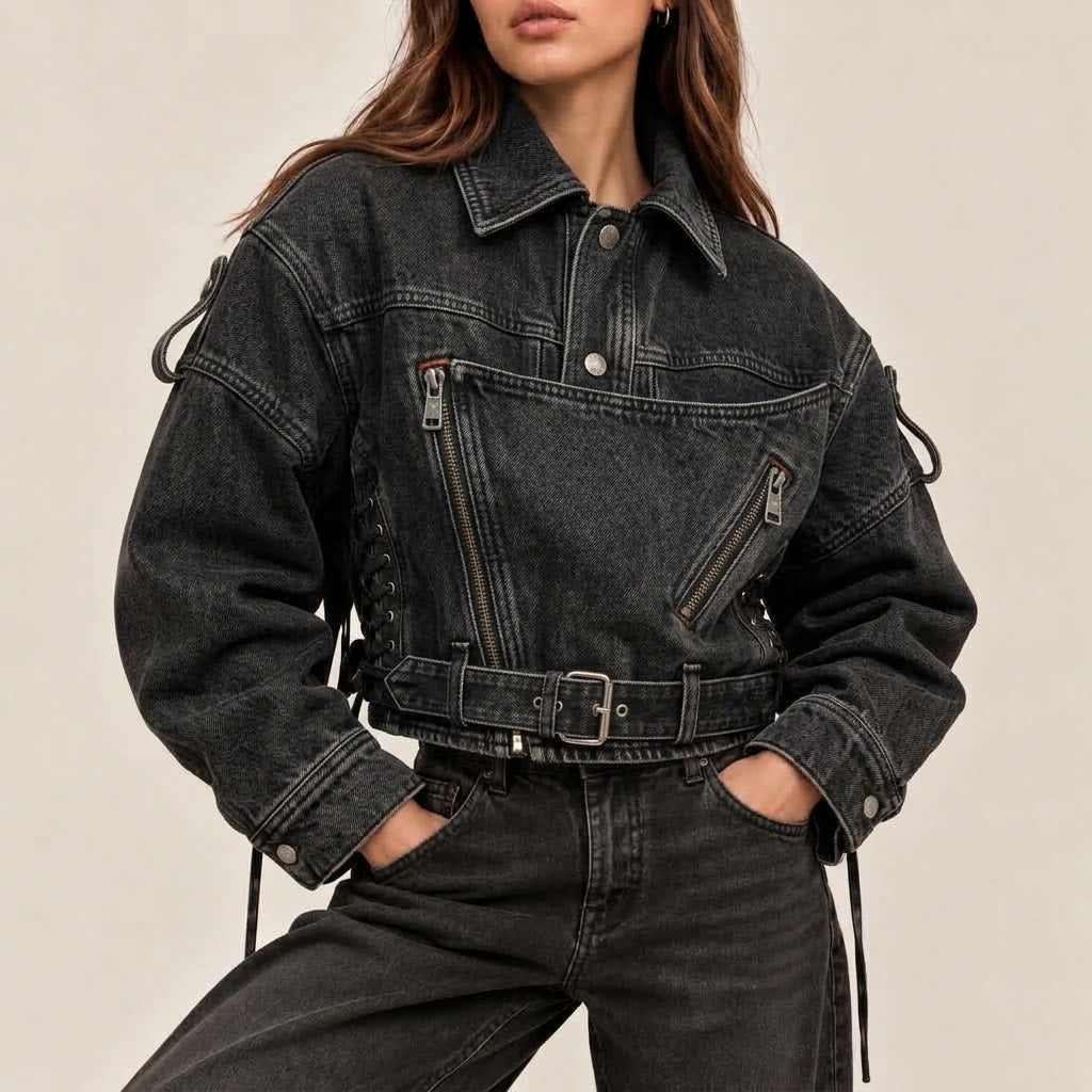 Vintage Leather Biker Jacket