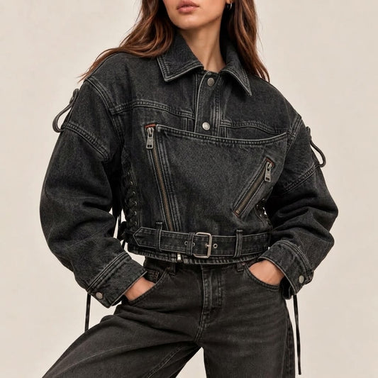 Vintage Leather Biker Jacket