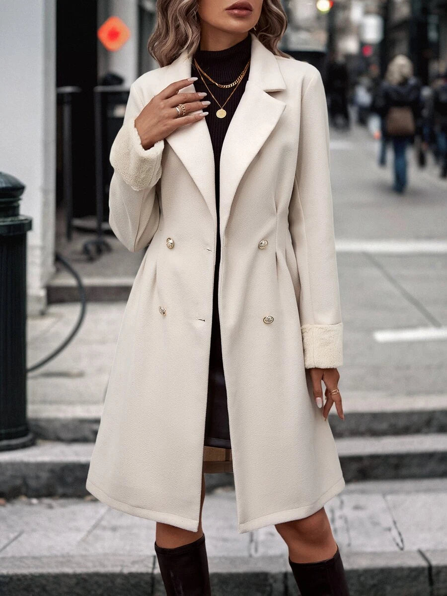 Lapel Double Breasted Overcoat