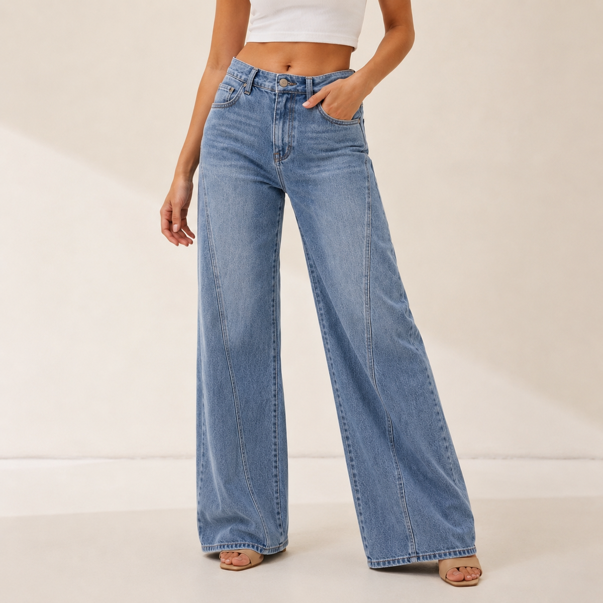 Wide-leg jeans blue