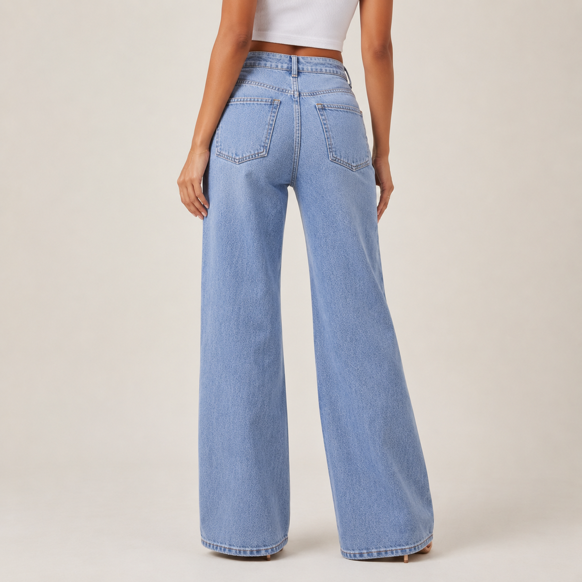 Wide-leg jeans - back