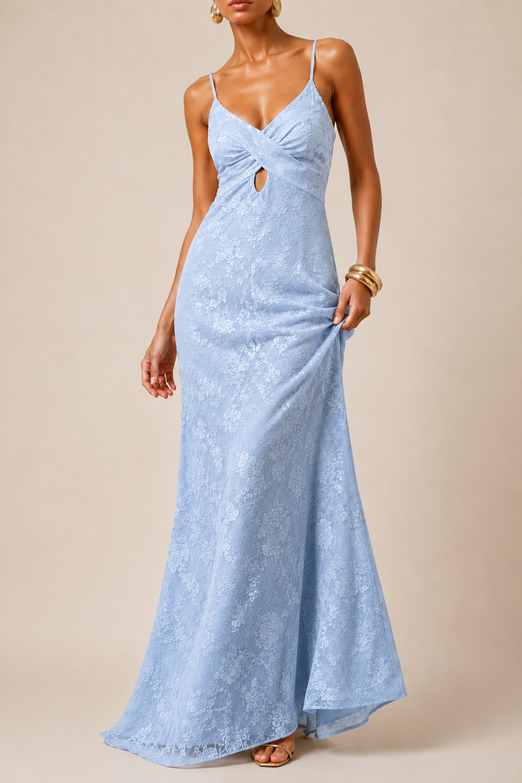 Strappy maxi dress blue