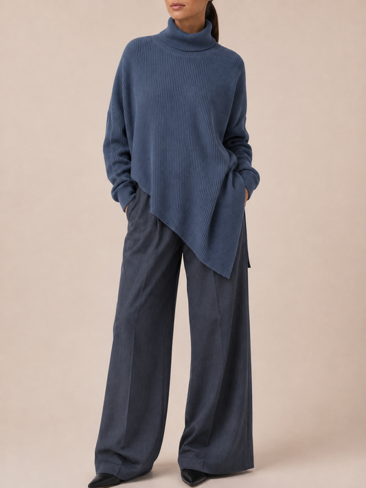 Everyday Knit Sweater in blue, front