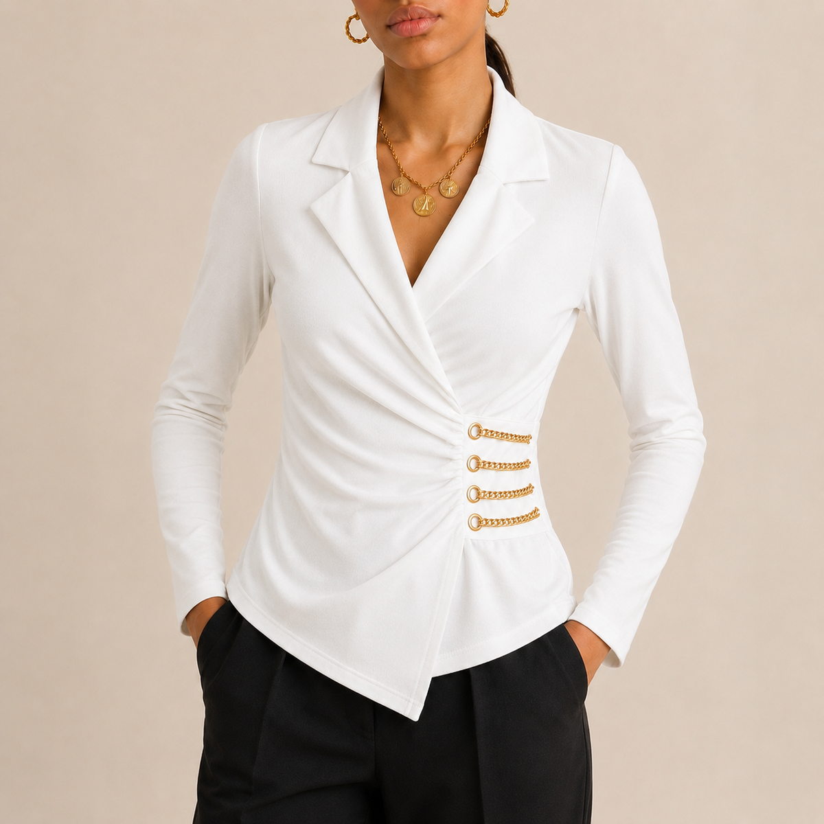 Wrap top white