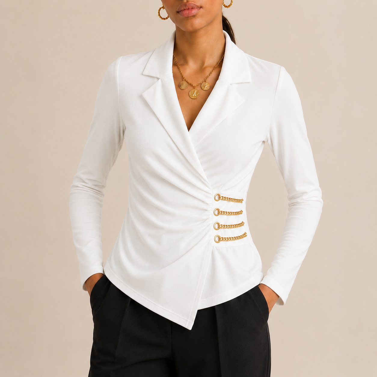 Wrap top white