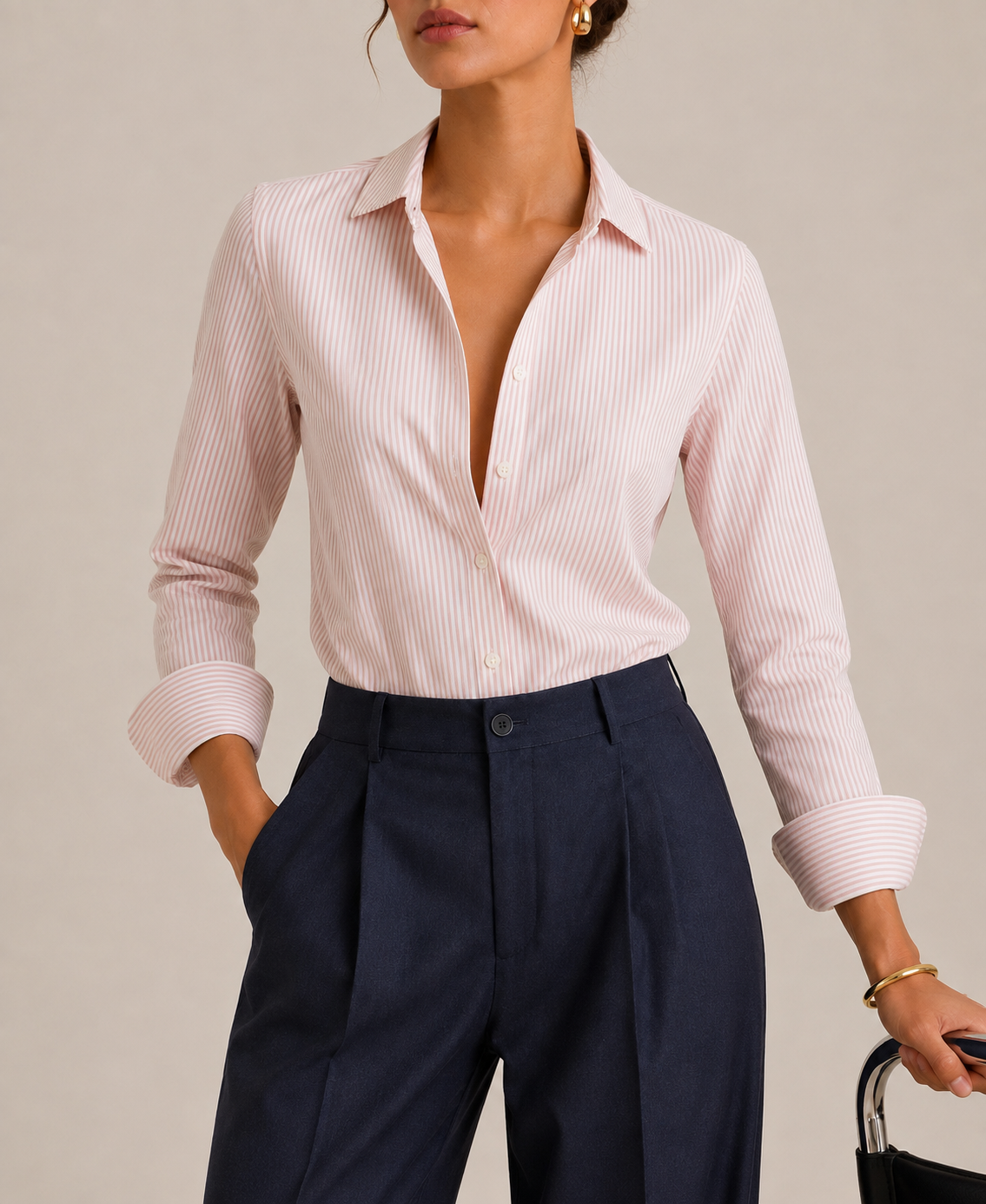 Button-up shirt pink