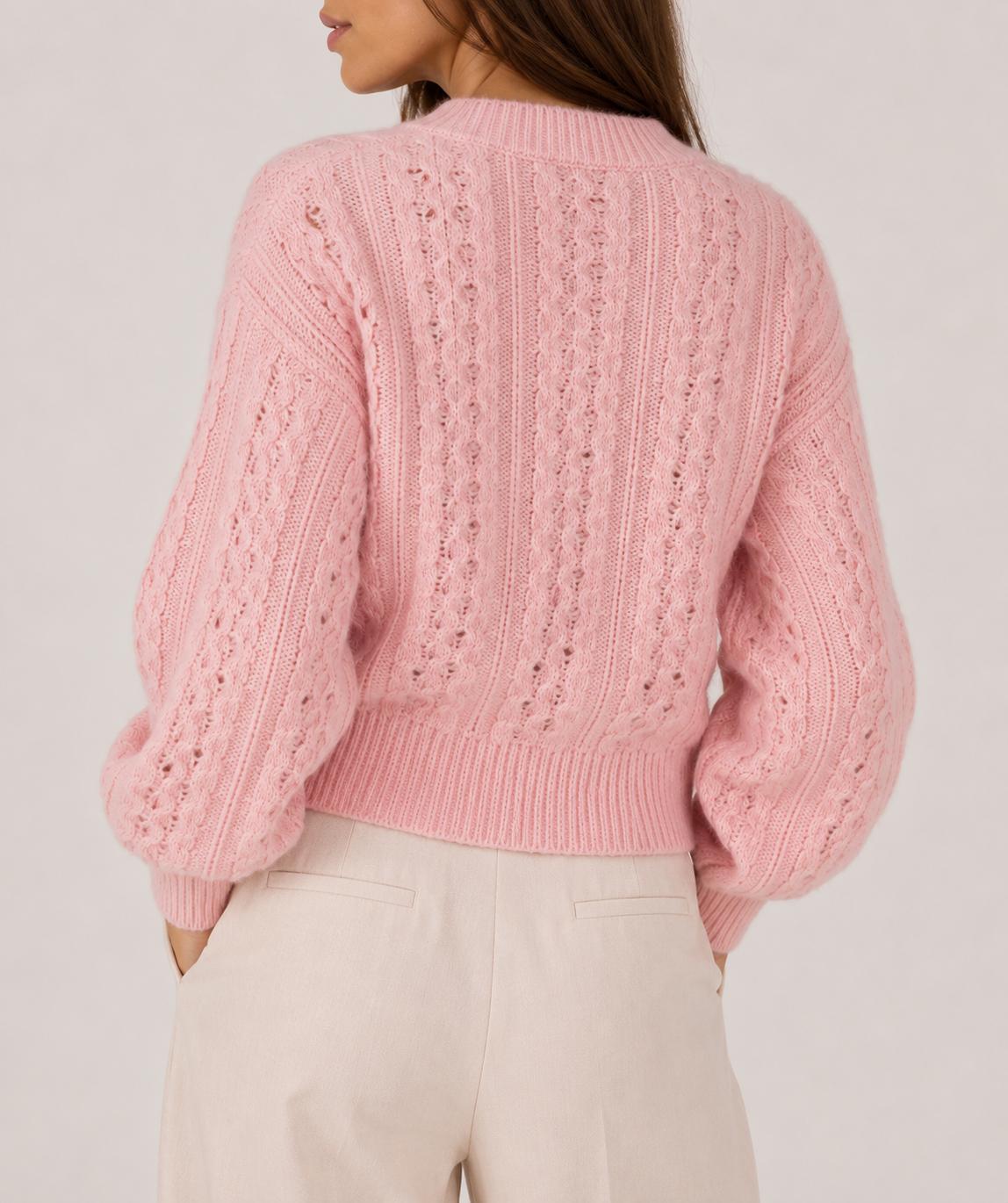 Cropped cardigan - back