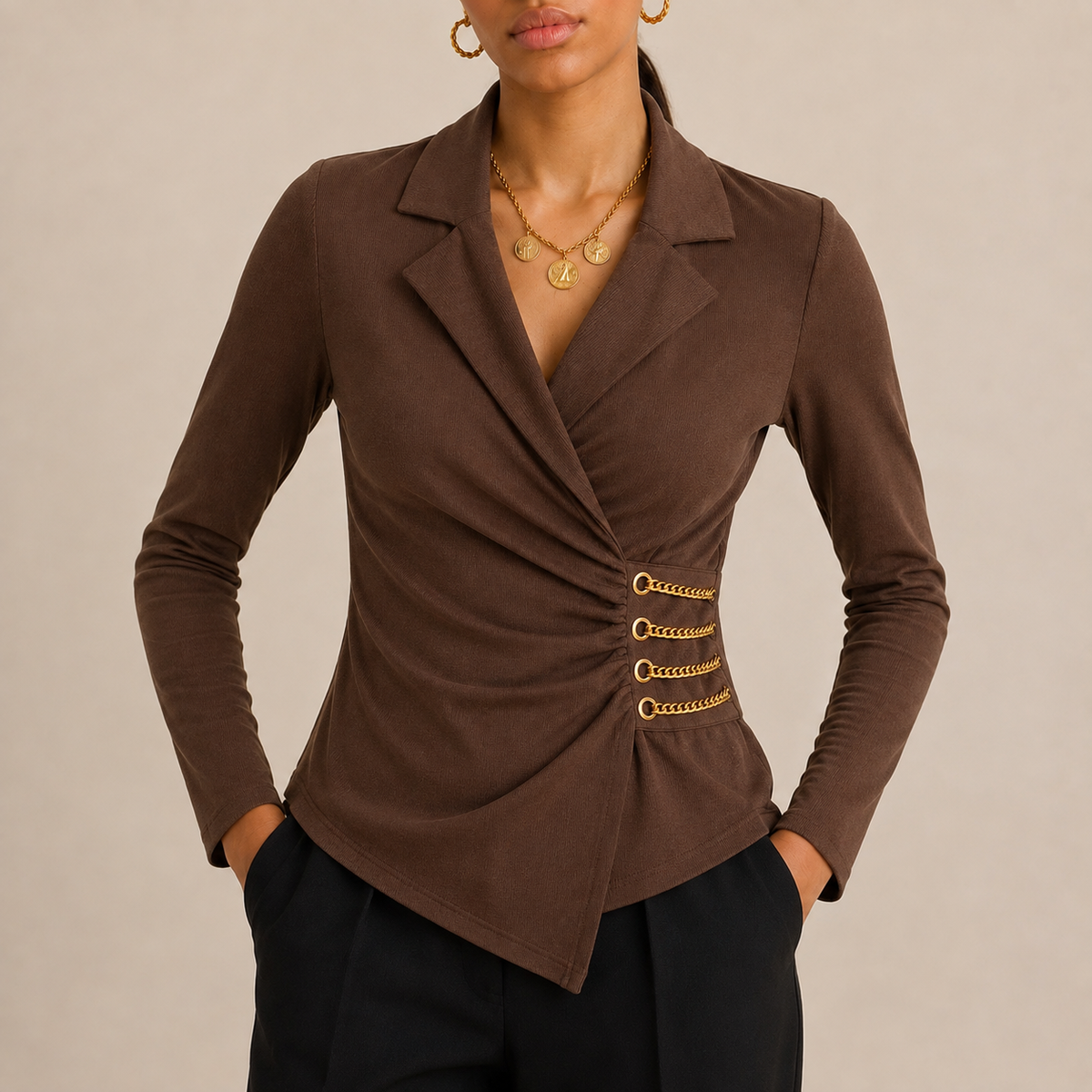 Wrap top light brown