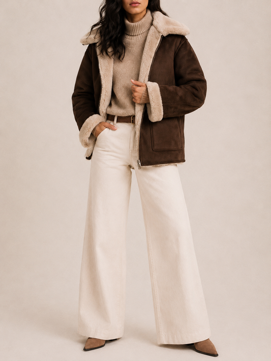 Tailored jacket dark brown - front