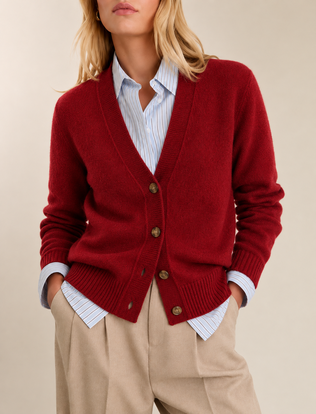 Everyday cardigan red