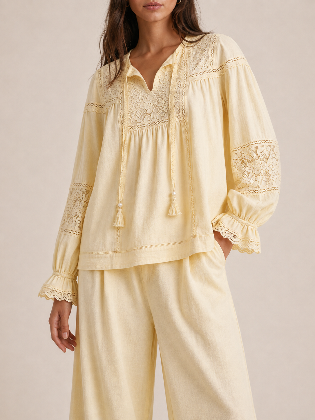 Everyday Blouse in yellow, front
