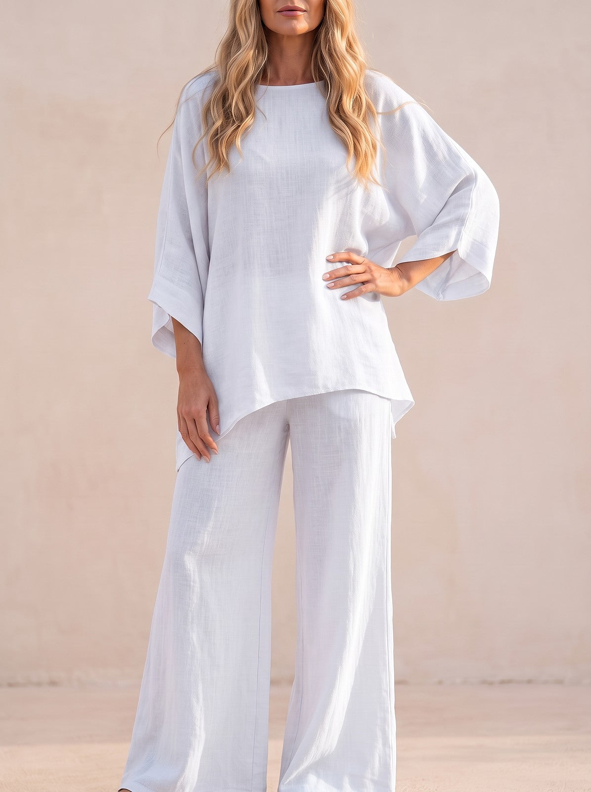 Batwing Sleeve Two Piece Pant Set