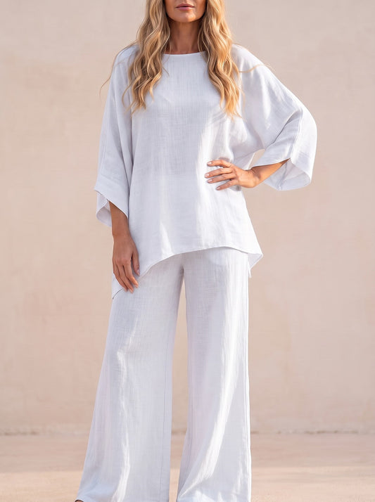 Batwing Sleeve Two Piece Pant Set