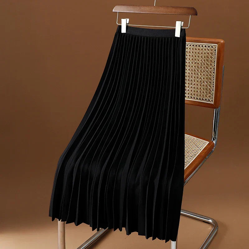 Flowing Pleated Maxi Skirt