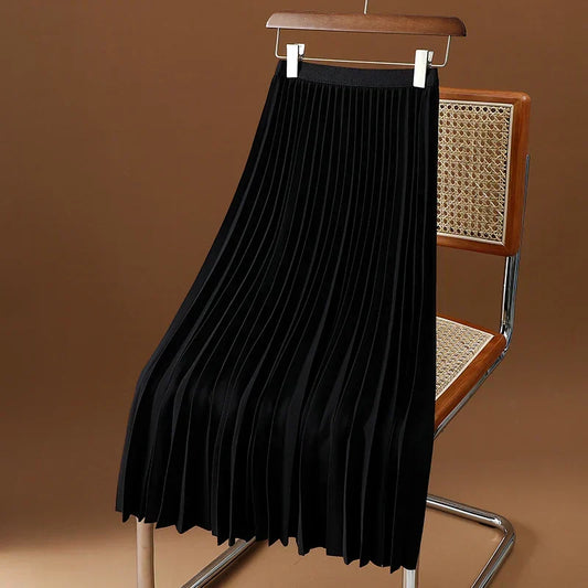 Flowing Pleated Maxi Skirt