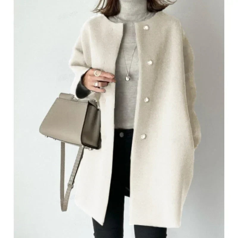 Oversized Button Front Coat
