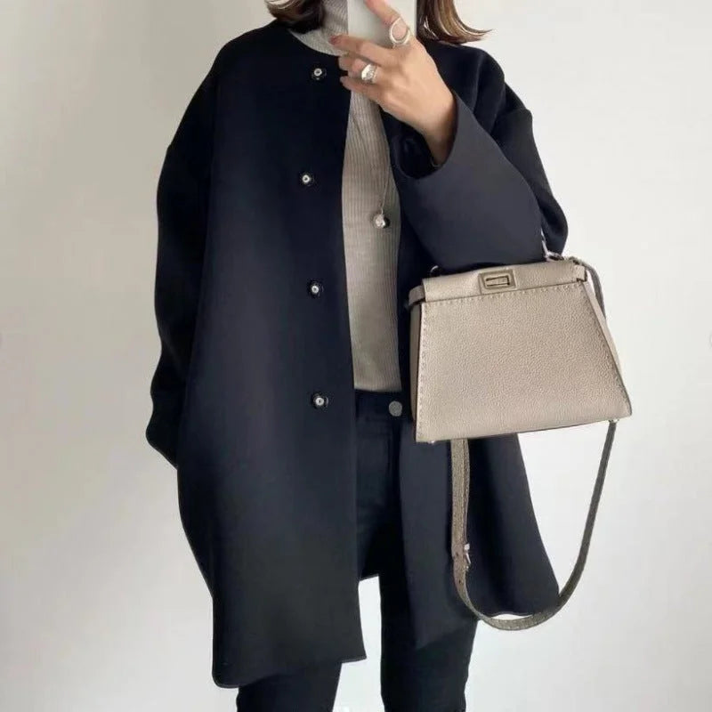 Oversized Button Front Coat