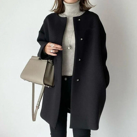 Oversized Button Front Coat