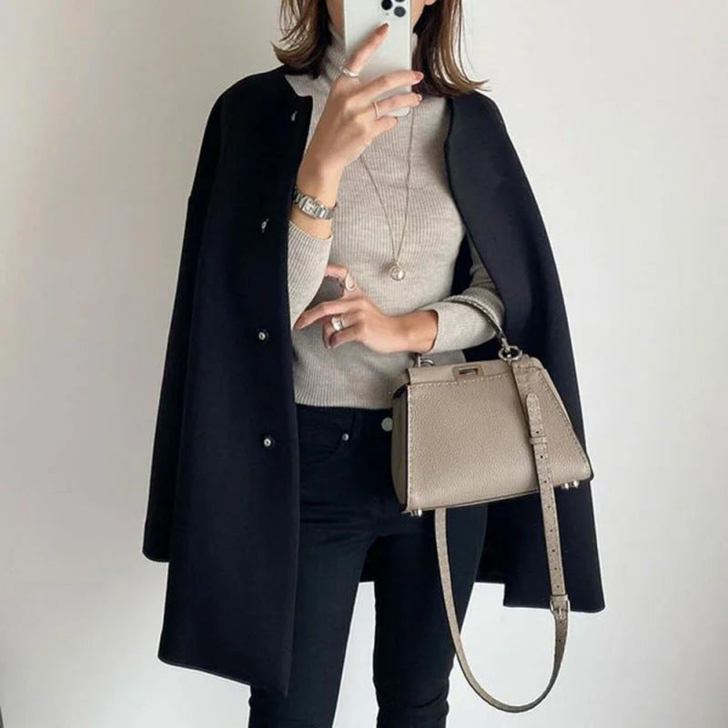 Oversized Button Front Coat
