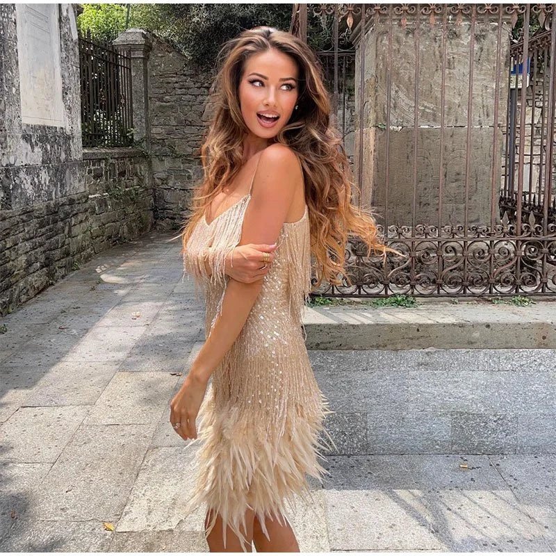 Fringe Cocktail Mini Dress