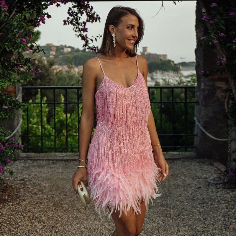 Fringe Cocktail Mini Dress