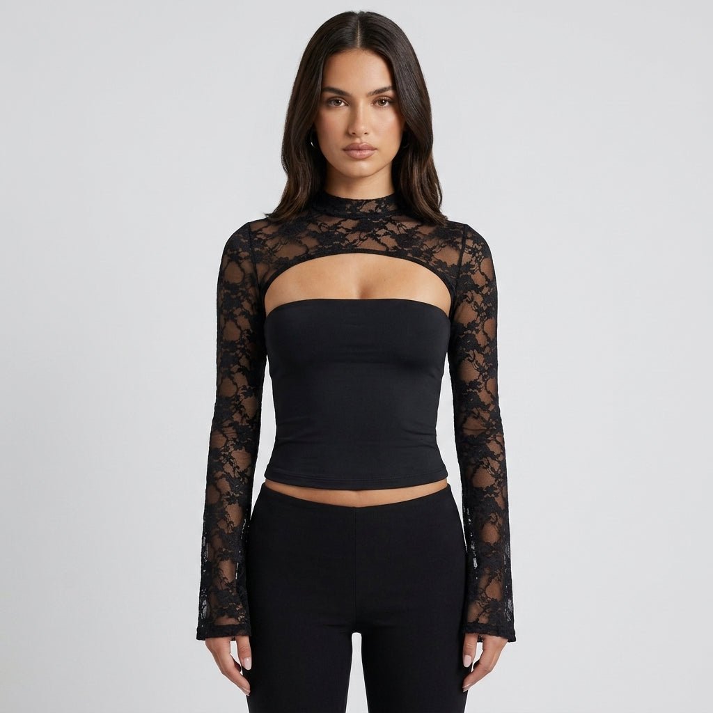 Cutout Lace Blouse